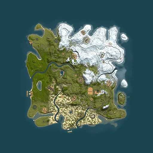 Rust map seed 14832503, 4250x4250m top-down preview