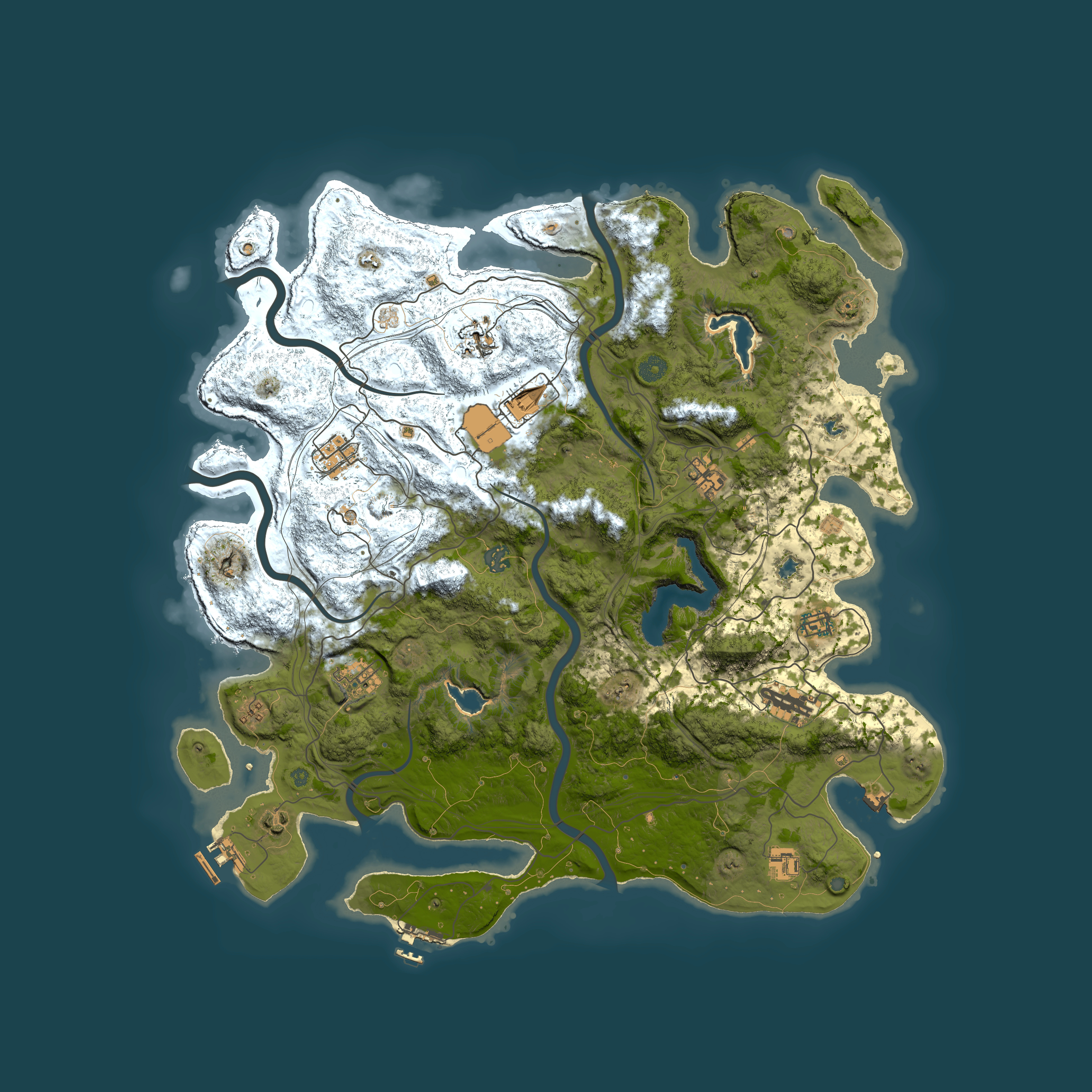 Full top-down render of Rust map seed 628006663, 4700x4700m