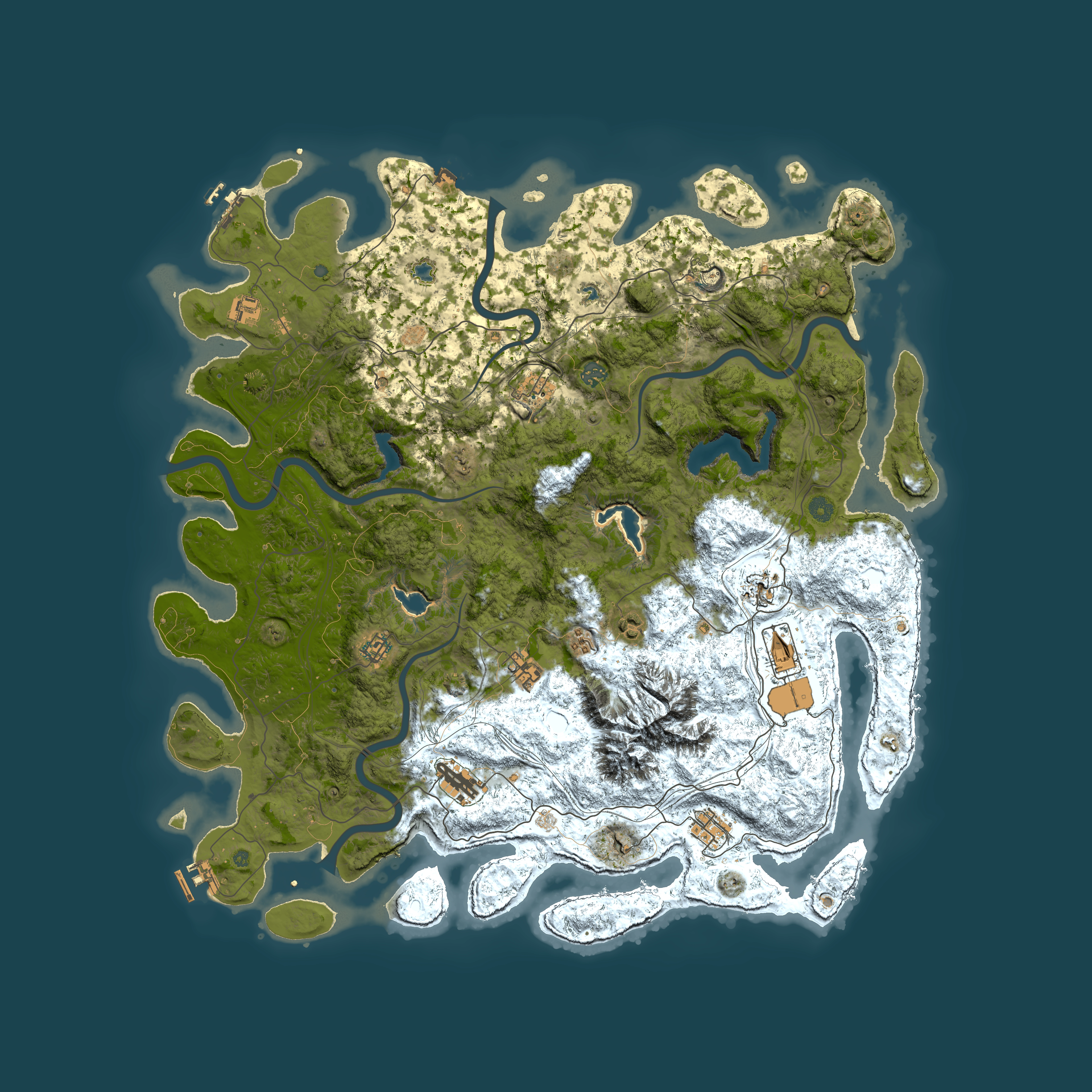 Full top-down render of Rust map seed 1395952402, 5200x5200m