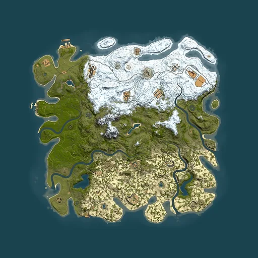 Rust map seed 621241102, 5000x5000m top-down preview