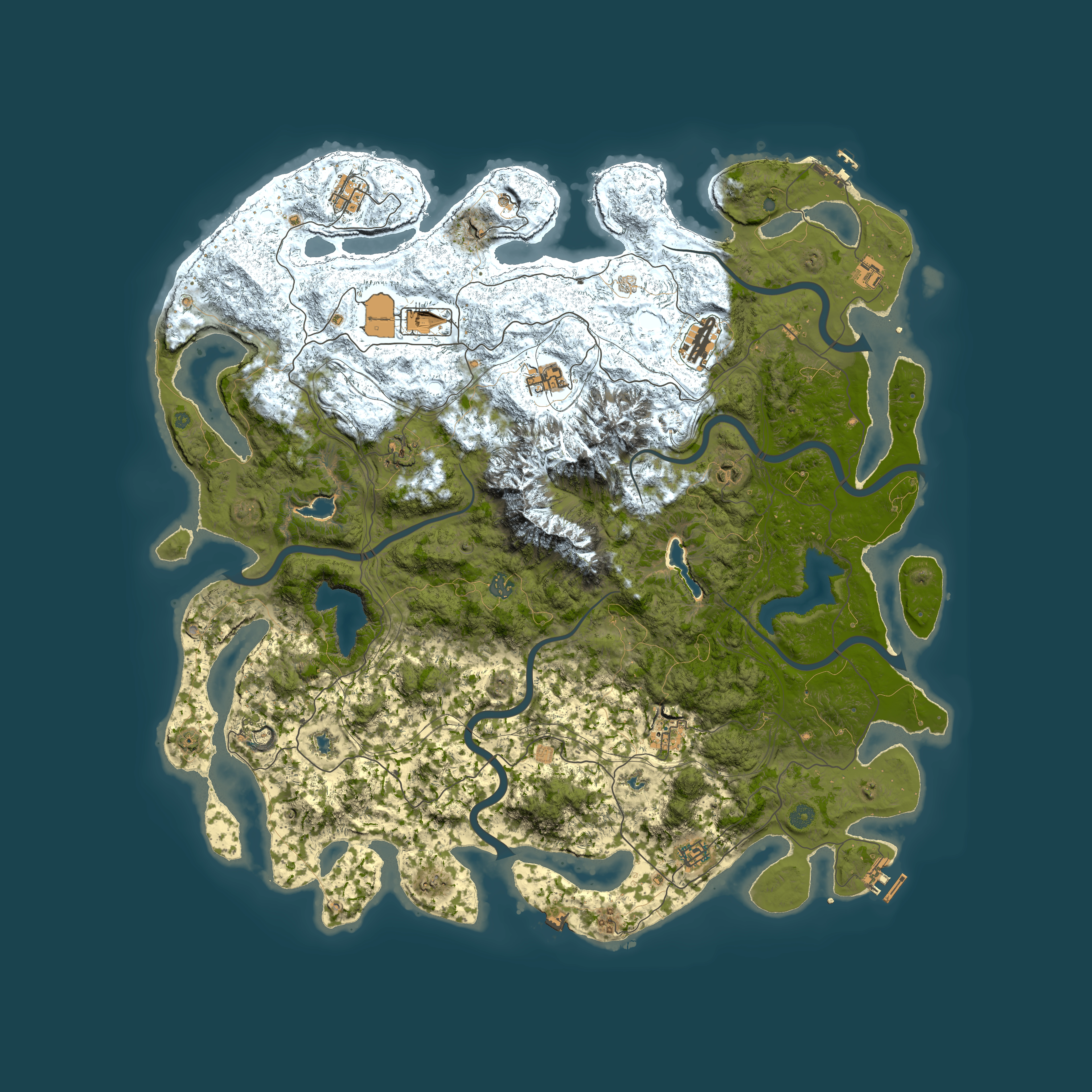 Full top-down render of Rust map seed 1281087848, 5300x5300m