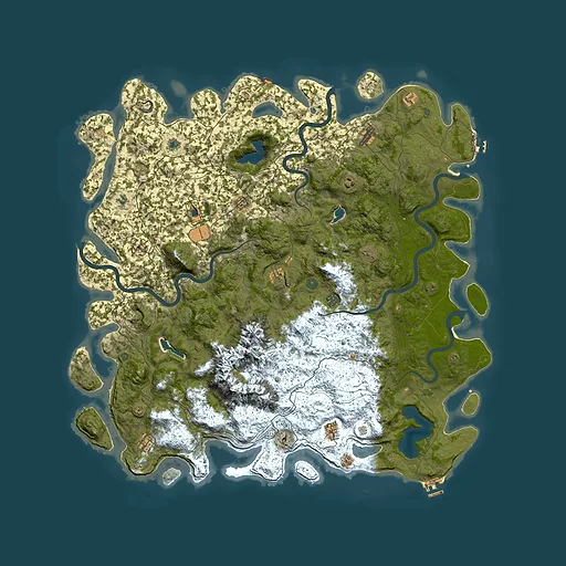Rust map seed 7282909, 5850x5850m top-down preview