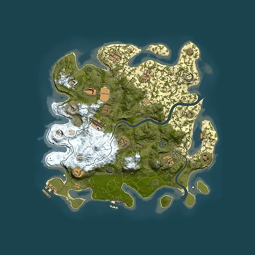 Rust map seed 151161150, 3750x3750m top-down preview