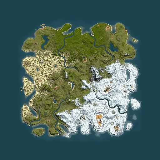 Rust map seed 1321375382, 5350x5350m top-down preview