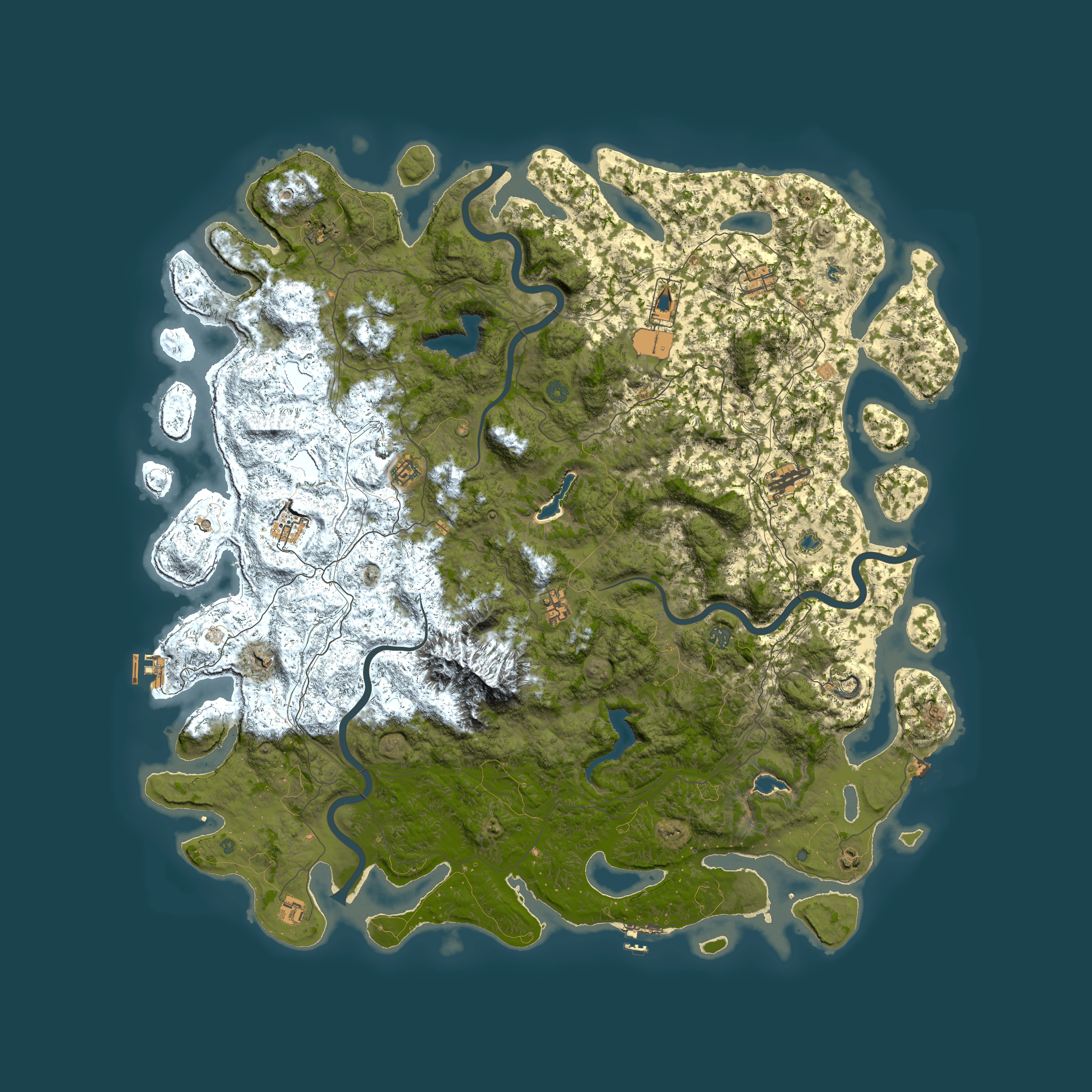 Full top-down render of Rust map seed 1826352318, 5900x5900m