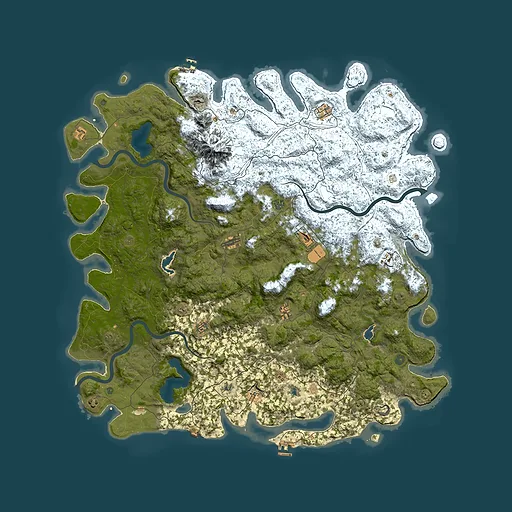 Rust map seed 1301458722, 5950x5950m top-down preview