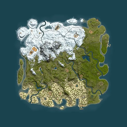 Rust map seed 1394281414, 5450x5450m top-down preview