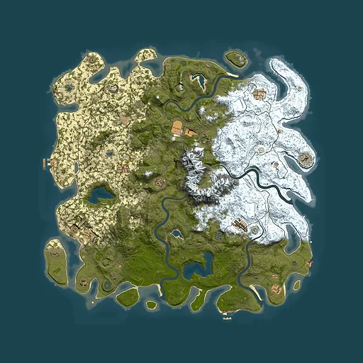 Rust map seed 129757035, 5450x5450m top-down preview