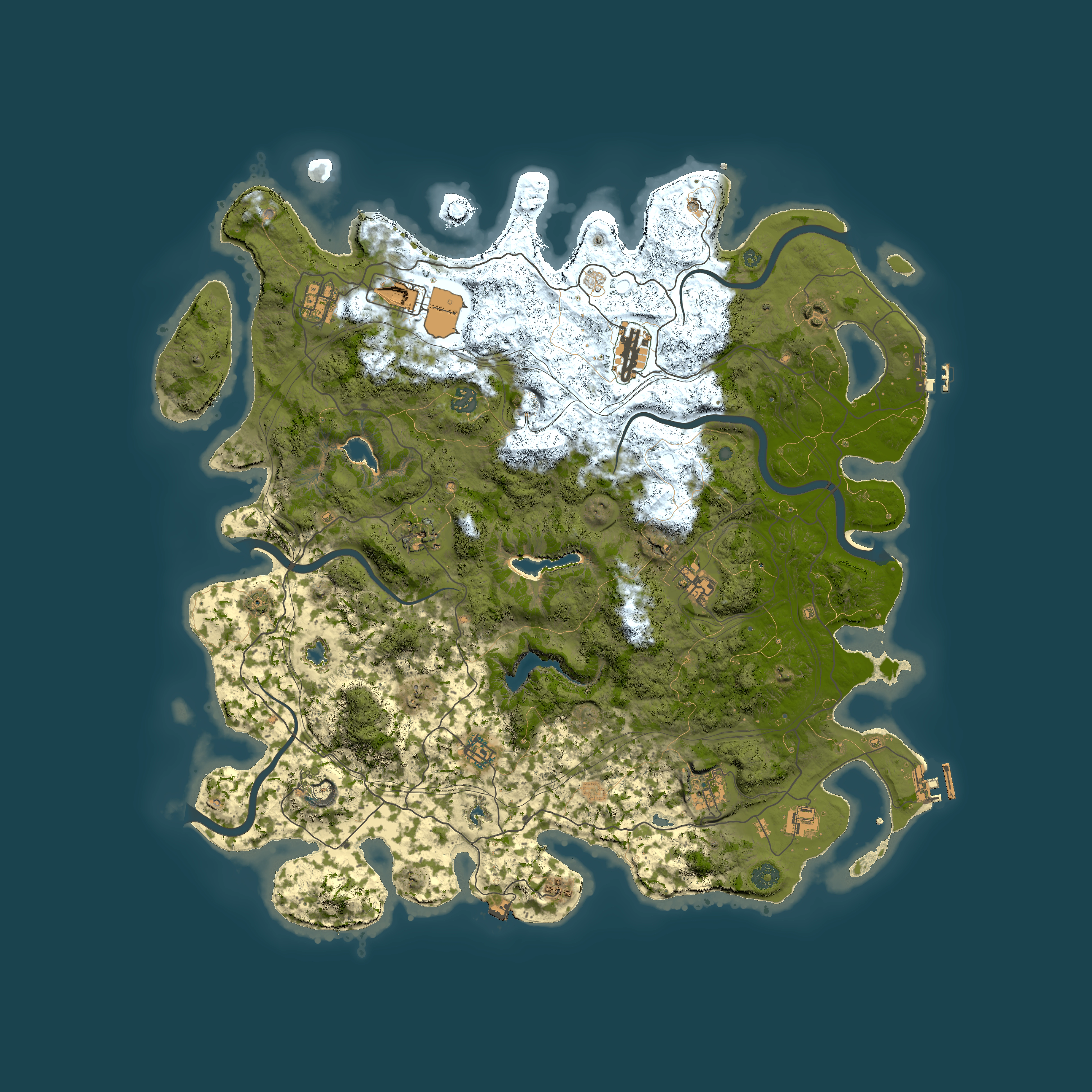 Full top-down render of Rust map seed 1929884019, 4800x4800m