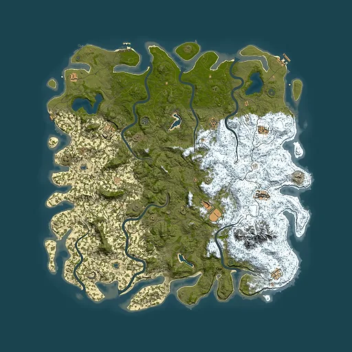 Rust map seed 906345433, 5950x5950m top-down preview