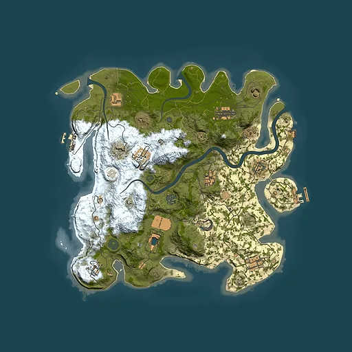 Rust map seed 5871195, 3750x3750m top-down preview