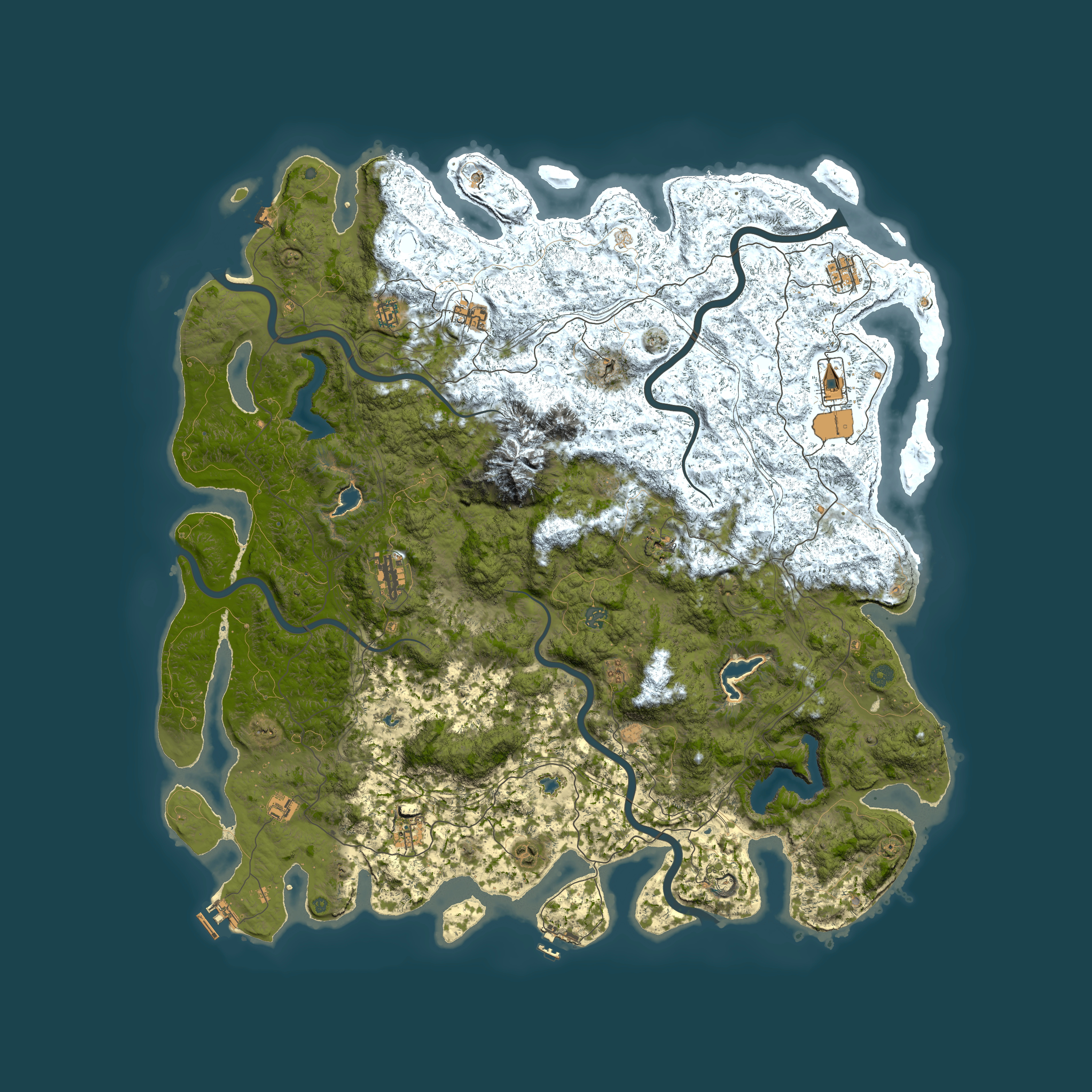 Full top-down render of Rust map seed 1102920862, 5750x5750m