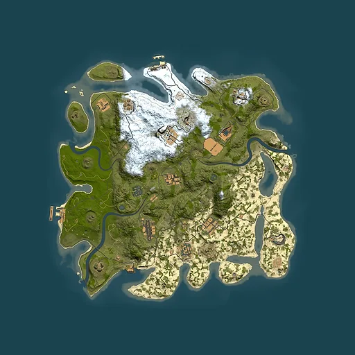 Rust map seed 1355734026, 3800x3800m top-down preview