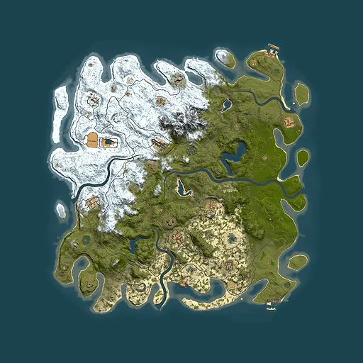 Rust map seed 1697133643, 5000x5000m top-down preview