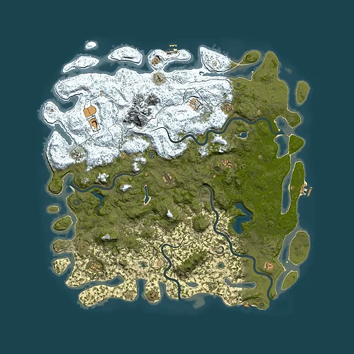 Rust map seed 1460058496, 6000x6000m top-down preview