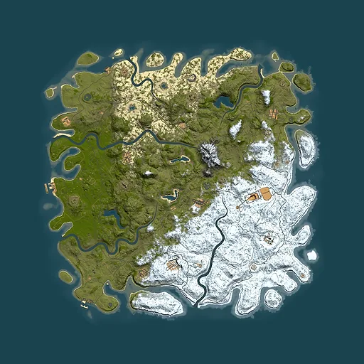 Rust map seed 309055189, 5950x5950m top-down preview