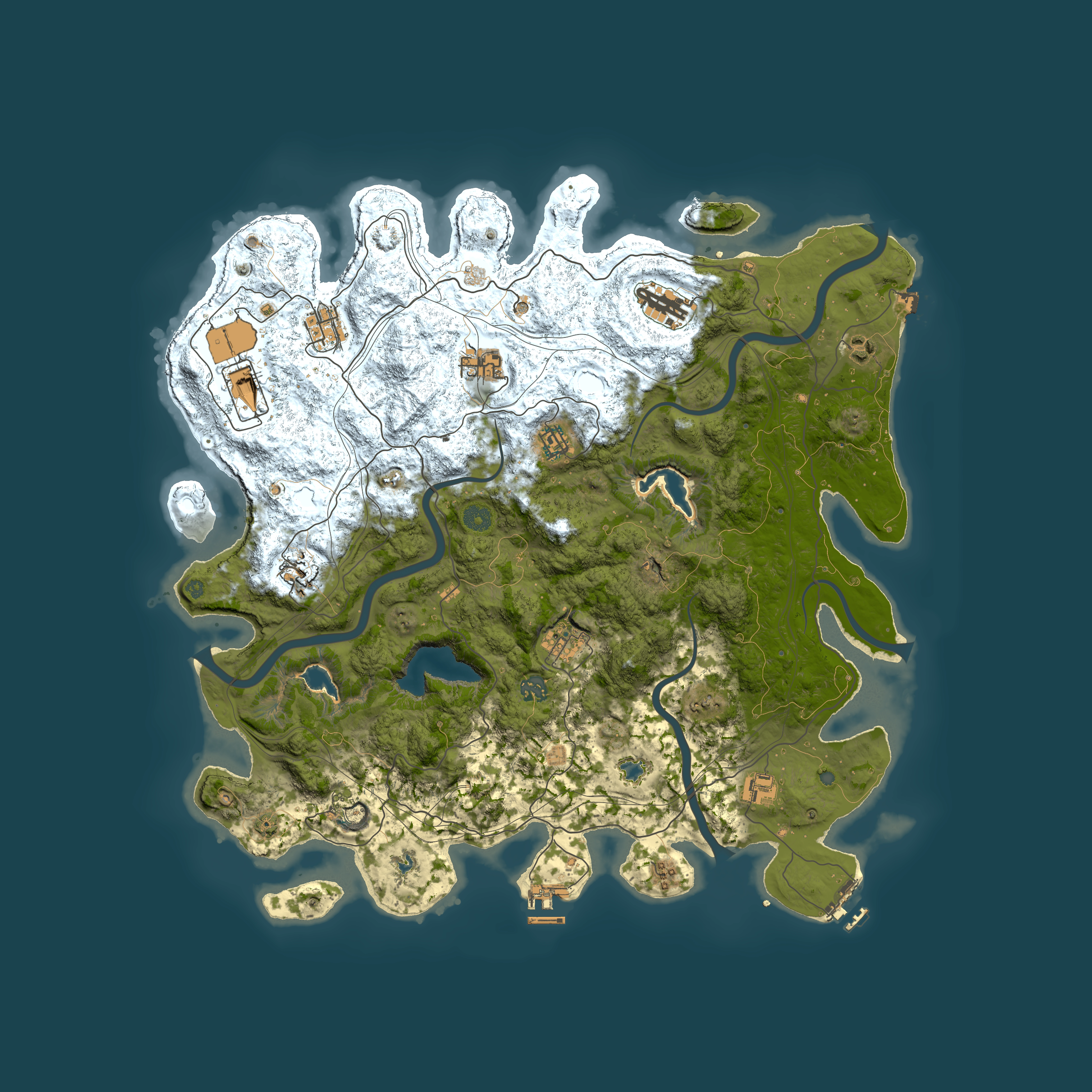 Full top-down render of Rust map seed 962757894, 4650x4650m