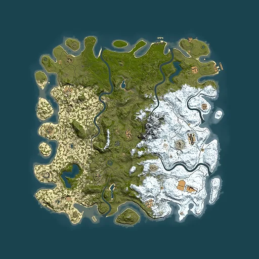 Rust map seed 1735540257, 5450x5450m top-down preview
