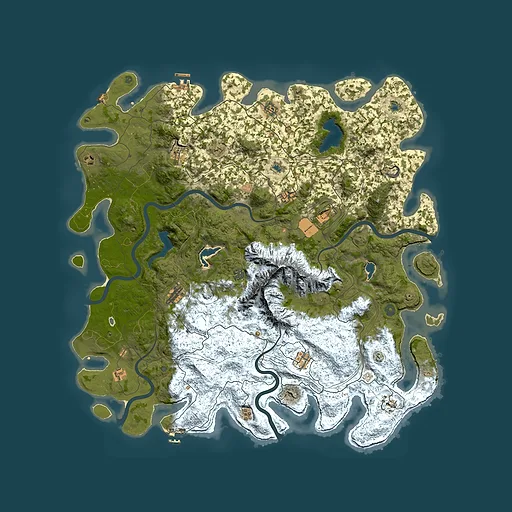 Rust map seed 1018290915, 5450x5450m top-down preview