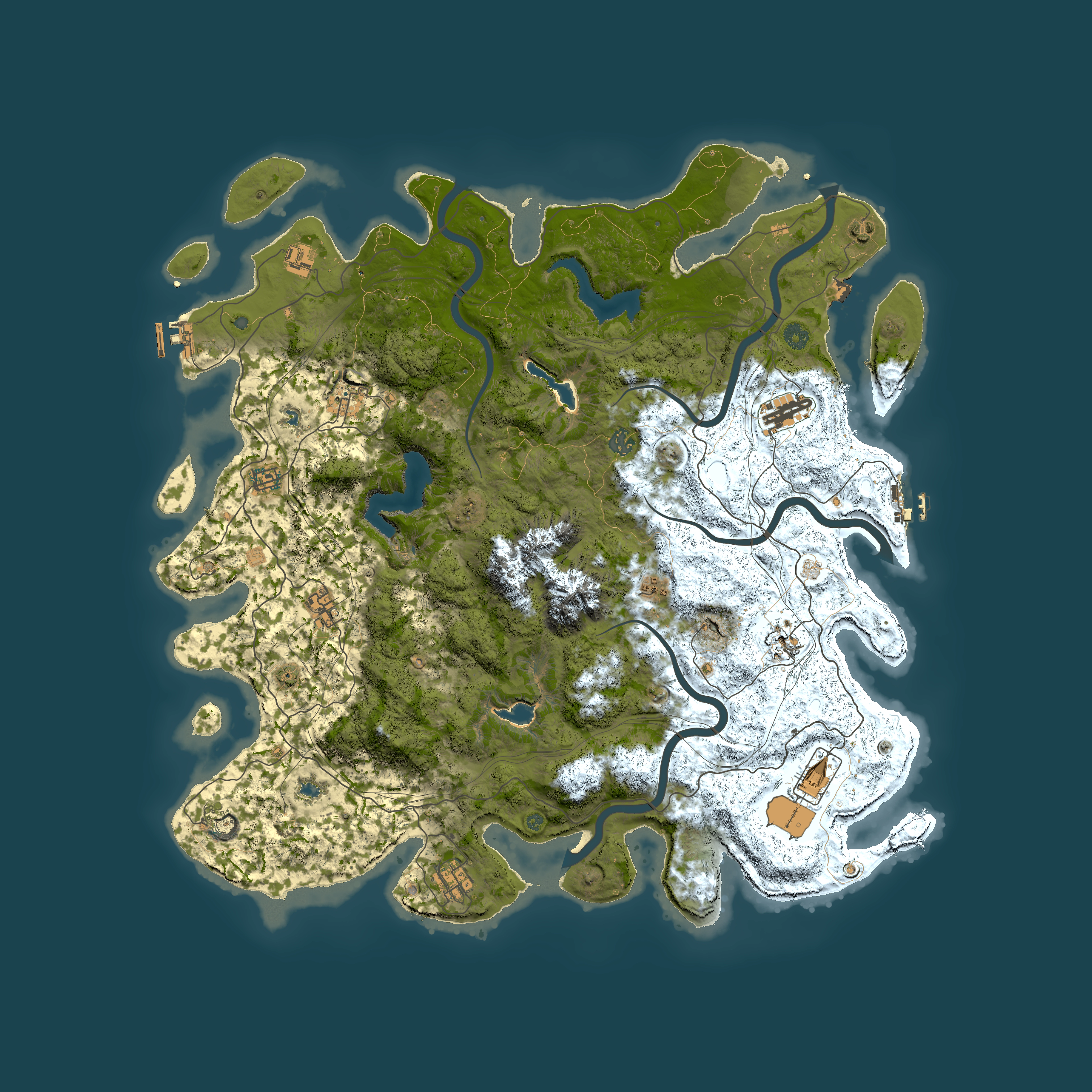 Full top-down render of Rust map seed 513439258, 5050x5050m