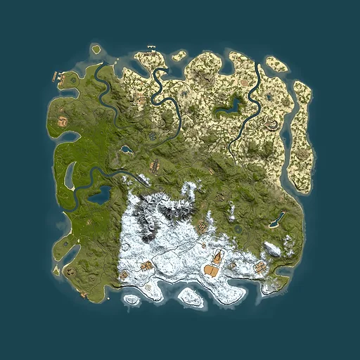 Rust map seed 2049421284, 5550x5550m top-down preview