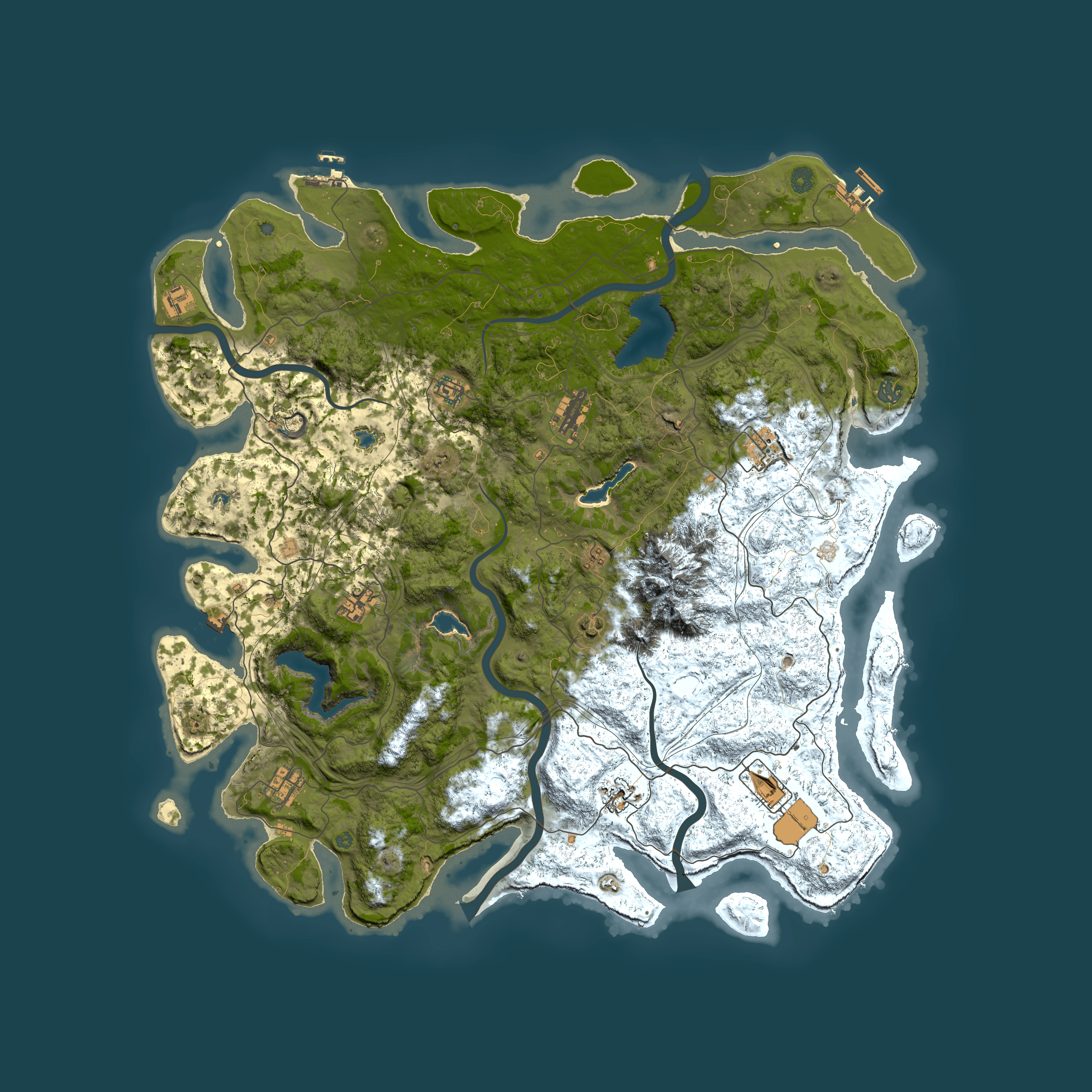 Full top-down render of Rust map seed 1530510103, 5150x5150m