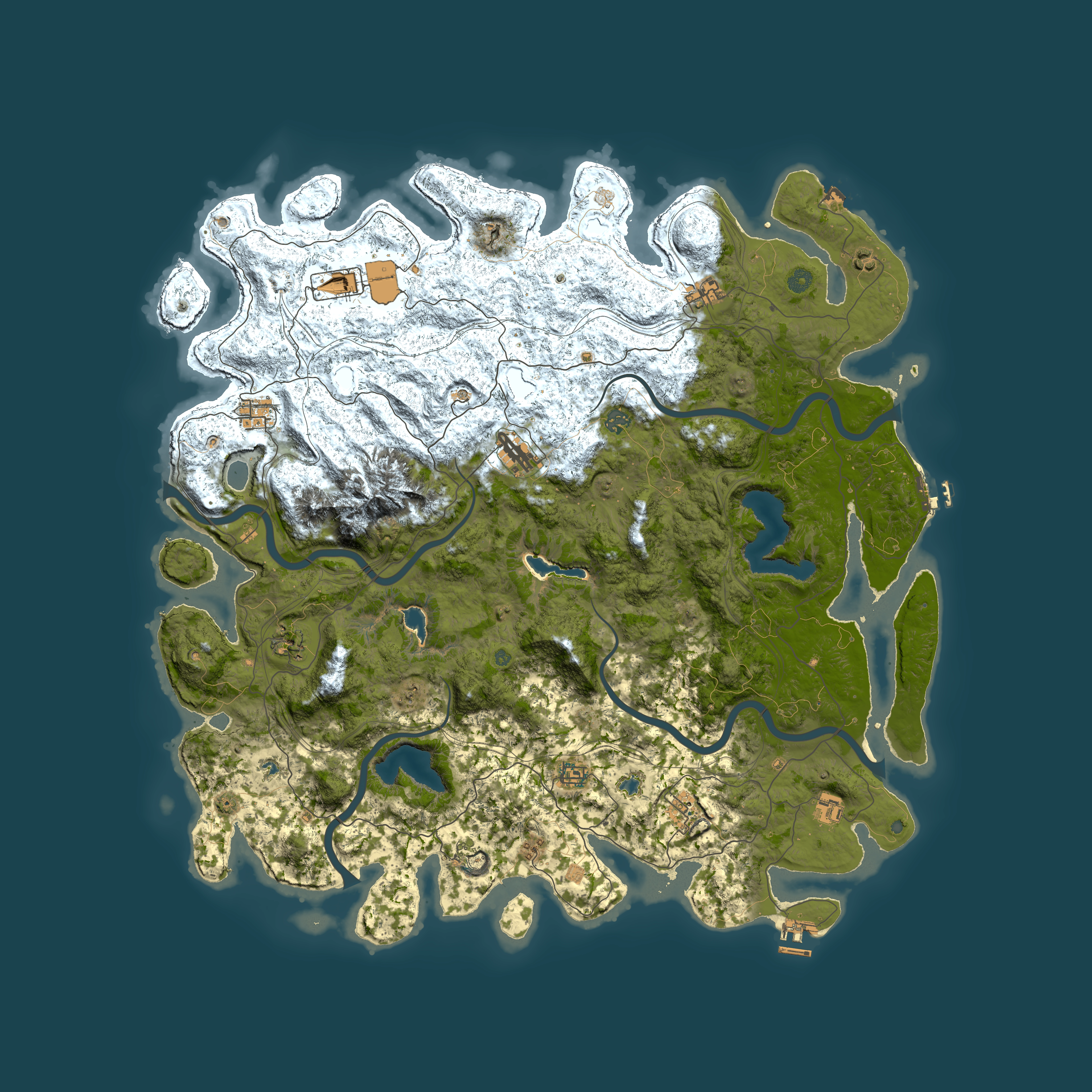 Full top-down render of Rust map seed 1820182405, 5350x5350m