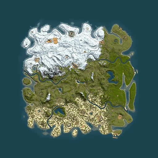 Rust map seed 1820182405, 5350x5350m top-down preview