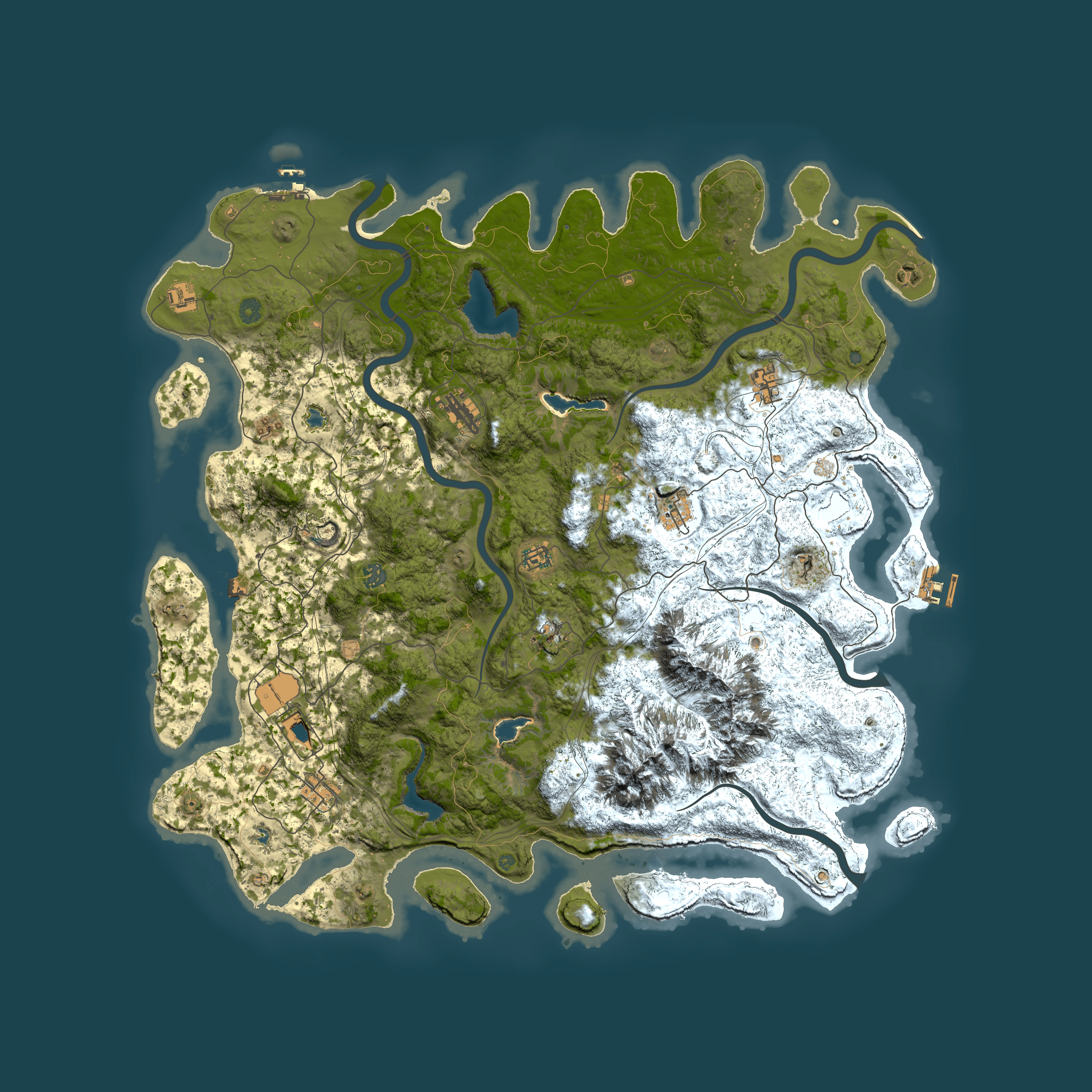 Full top-down render of Rust map seed 465303917, 5350x5350m
