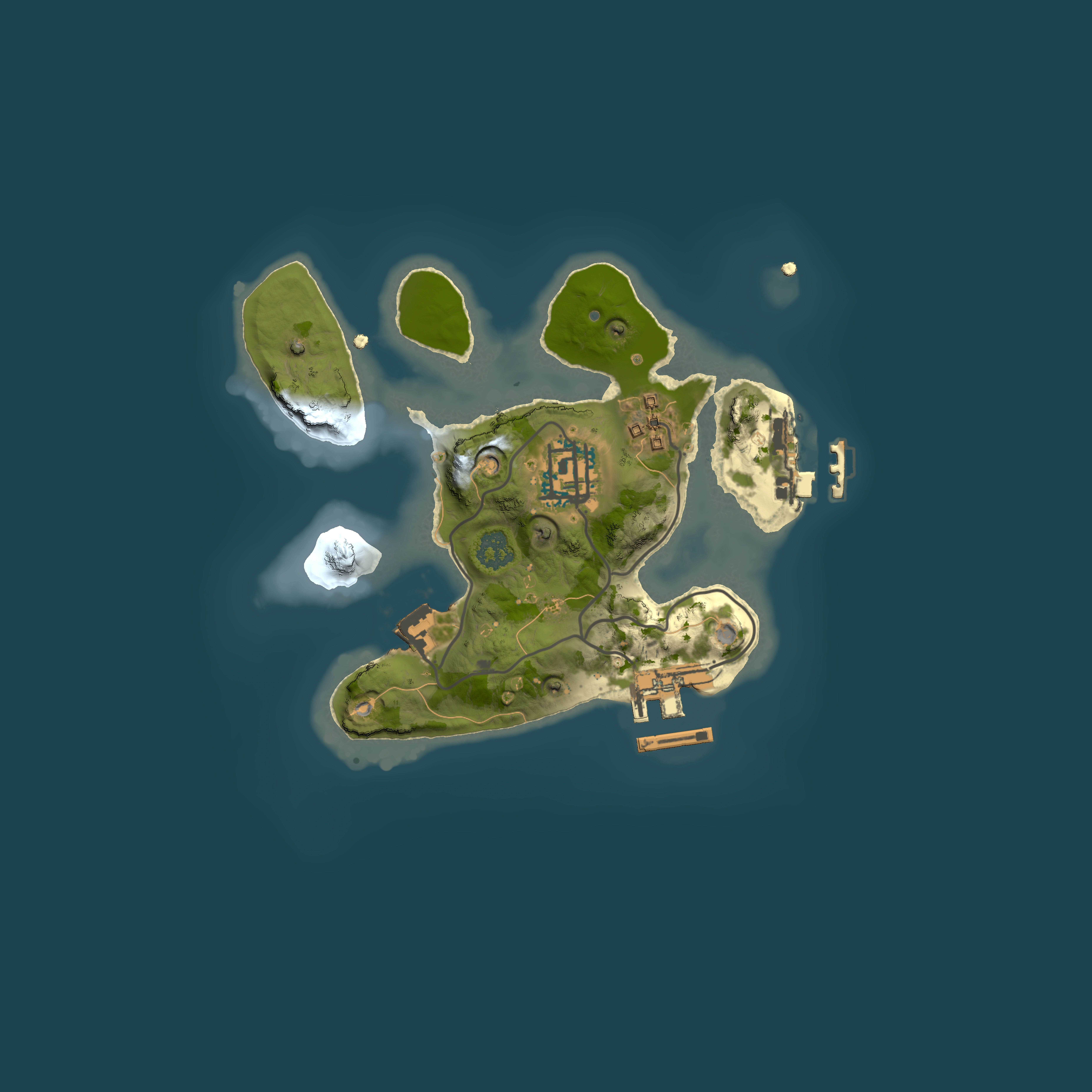 Full top-down render of Rust map seed 1330498943, 2000x2000m