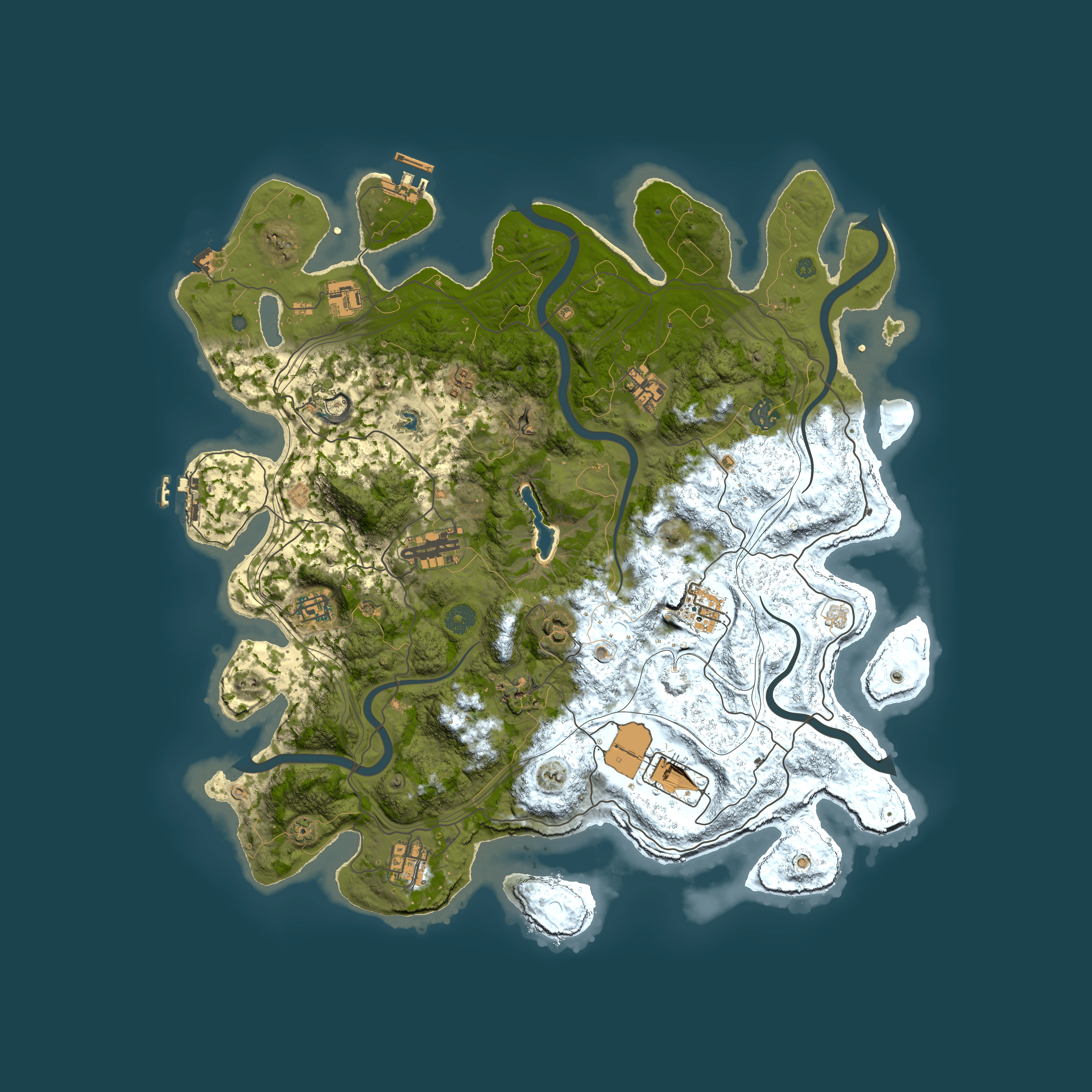 Full top-down render of Rust map seed 661669621, 4300x4300m