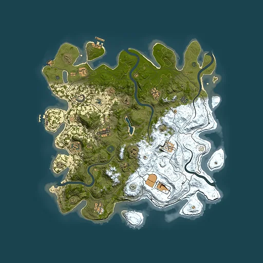 Rust map seed 661669621, 4300x4300m top-down preview