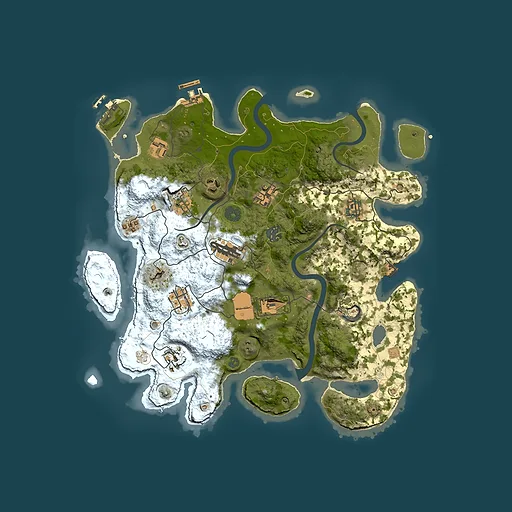 Rust map seed 948248746, 3650x3650m top-down preview