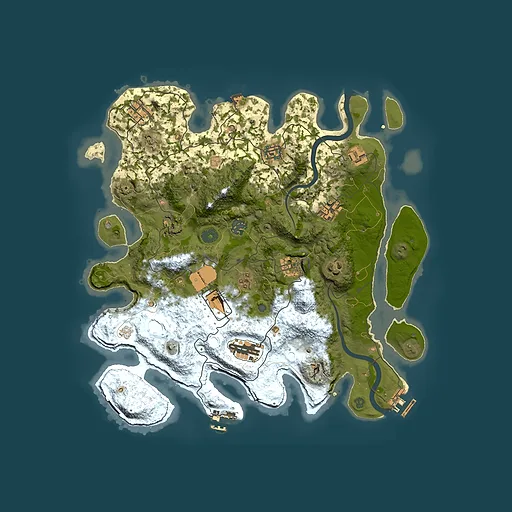 Rust map seed 273987386, 3800x3800m top-down preview