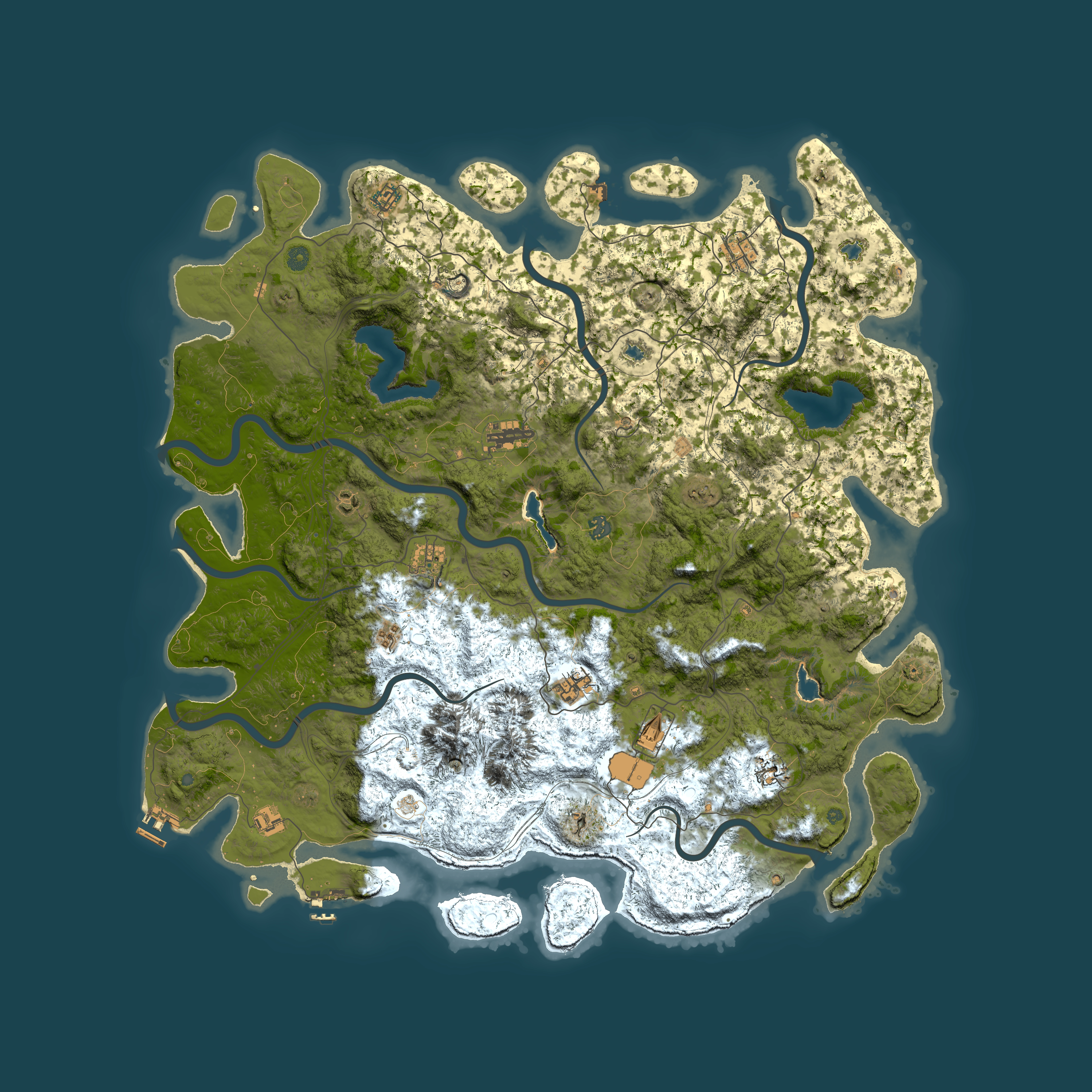 Full top-down render of Rust map seed 176870720, 5500x5500m