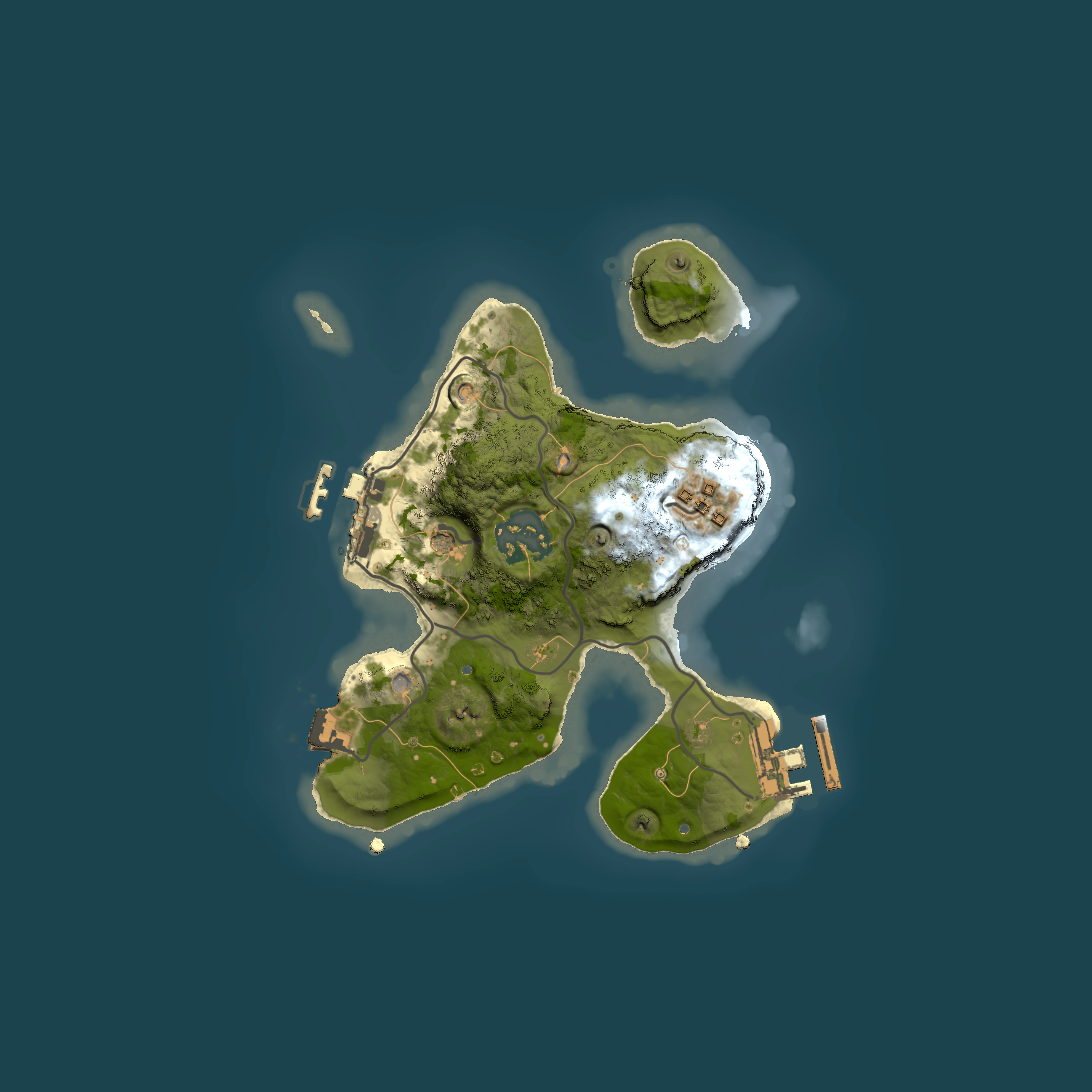 Full top-down render of Rust map seed 360481670, 2000x2000m