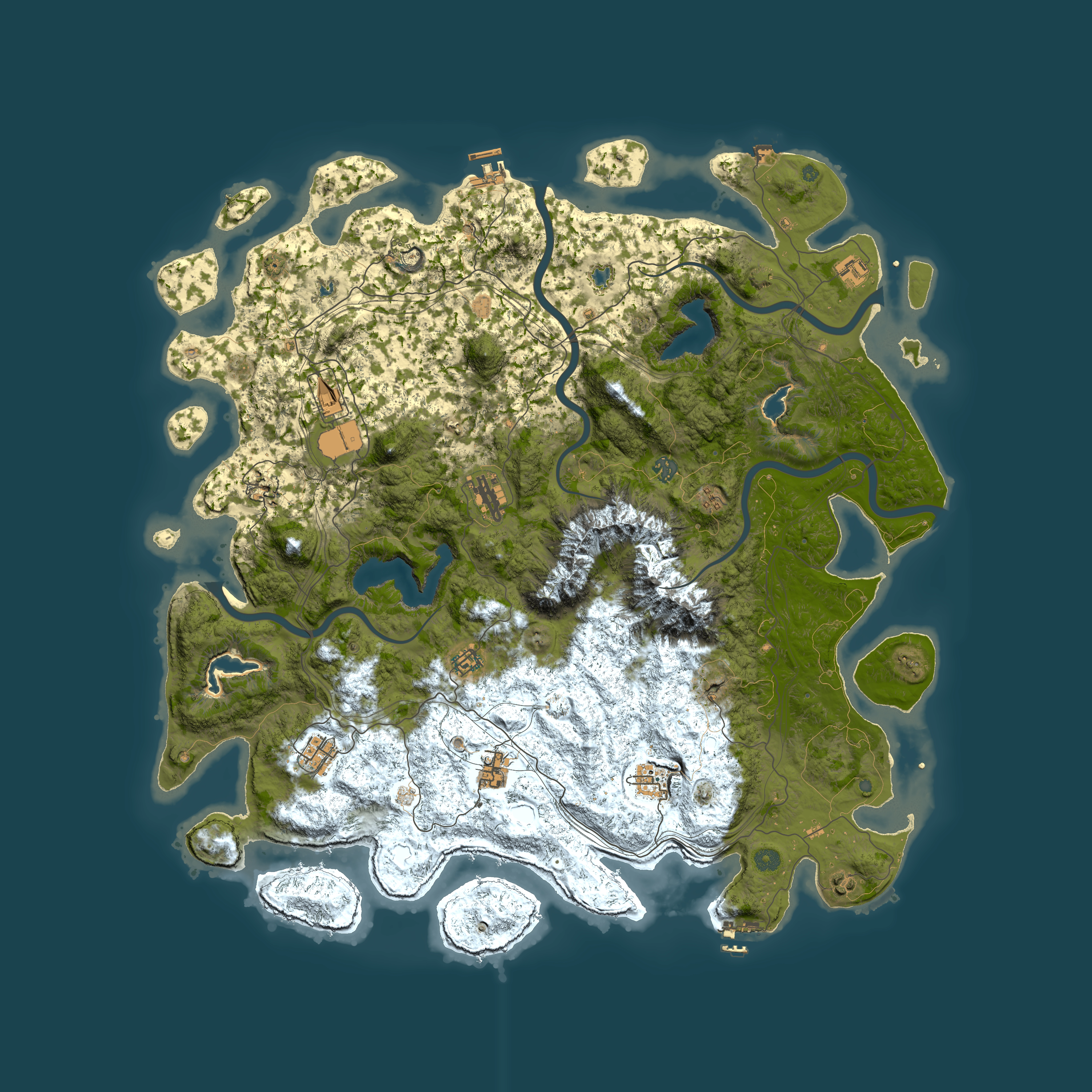 Full top-down render of Rust map seed 1981654172, 5300x5300m