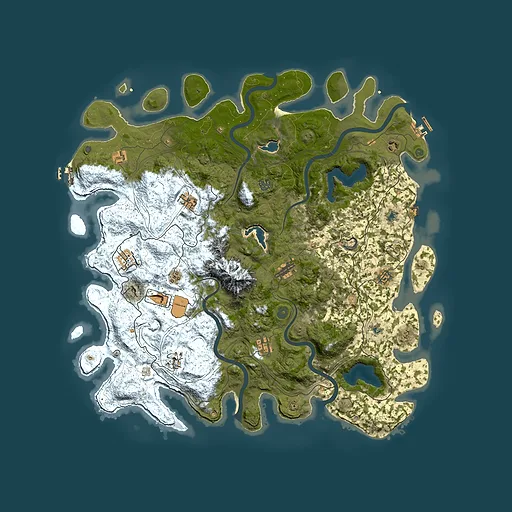 Rust map seed 1038077509, 5050x5050m top-down preview