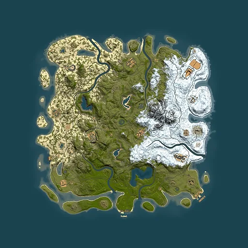 Rust map seed 101854955, 5000x5000m top-down preview