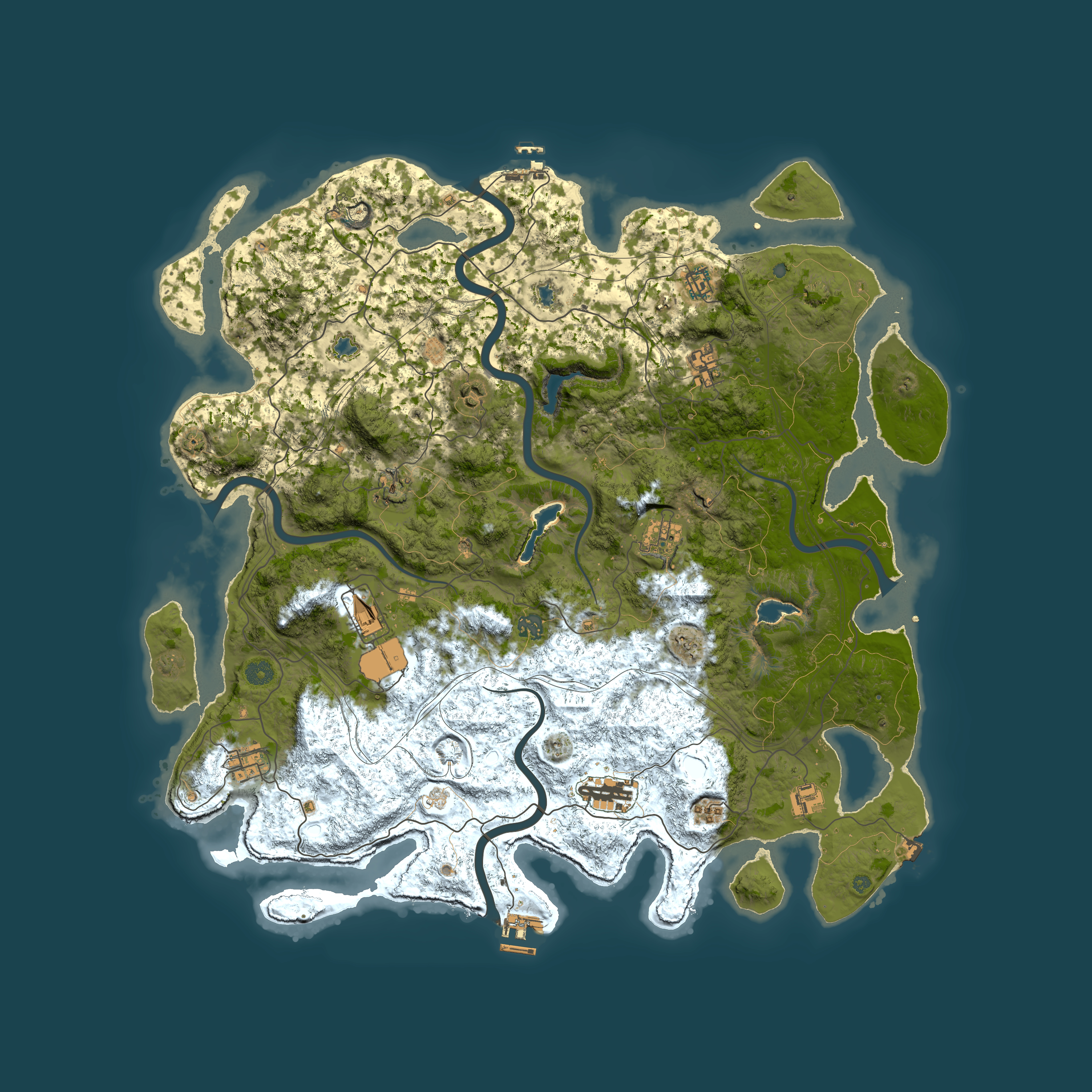 Full top-down render of Rust map seed 1367669264, 4900x4900m