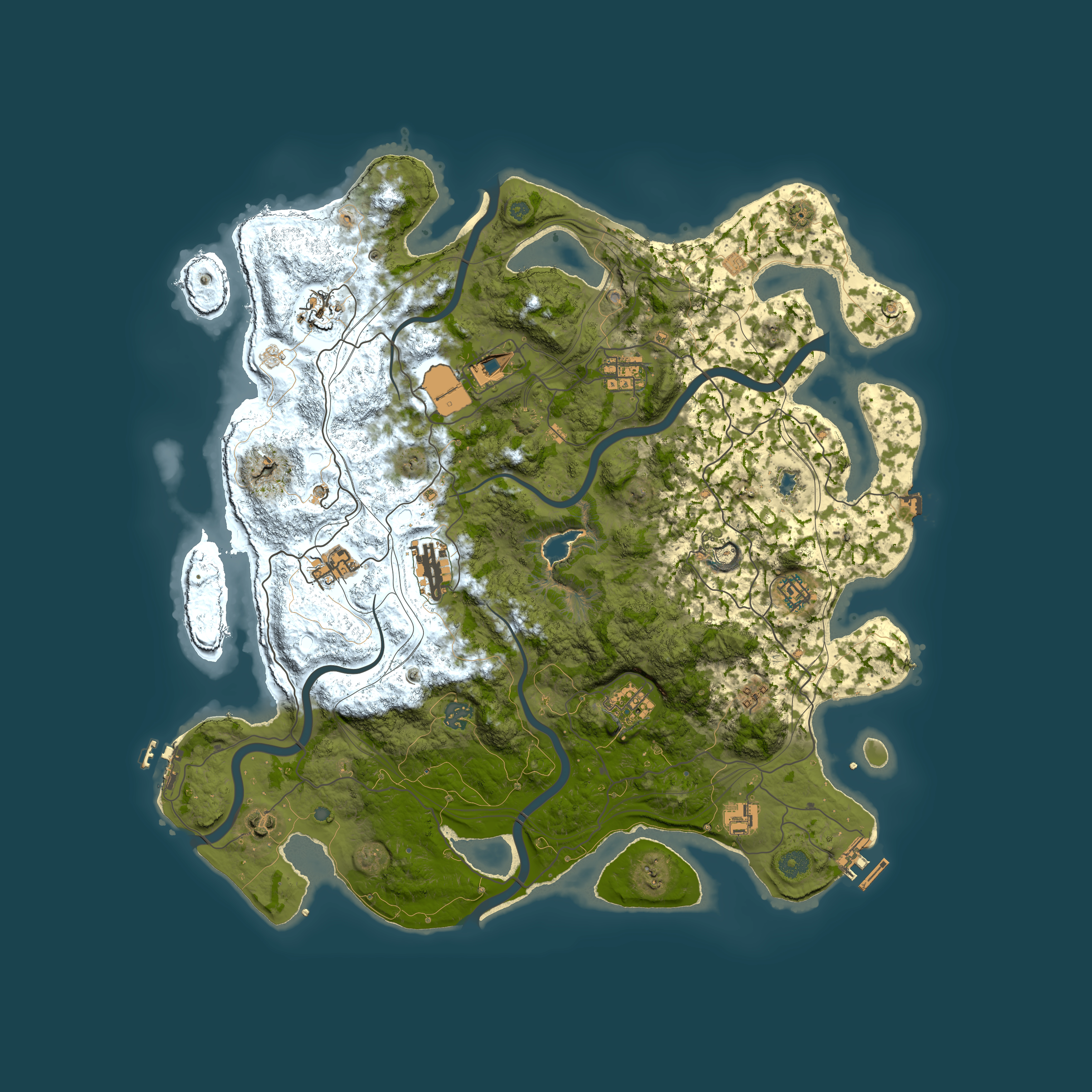 Full top-down render of Rust map seed 374470617, 4450x4450m