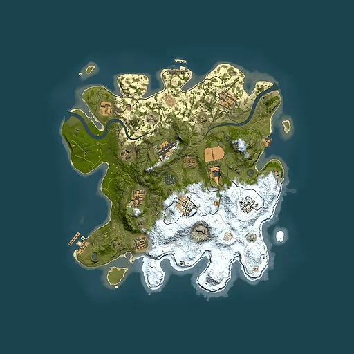 Rust map seed 2048582075, 3500x3500m top-down preview