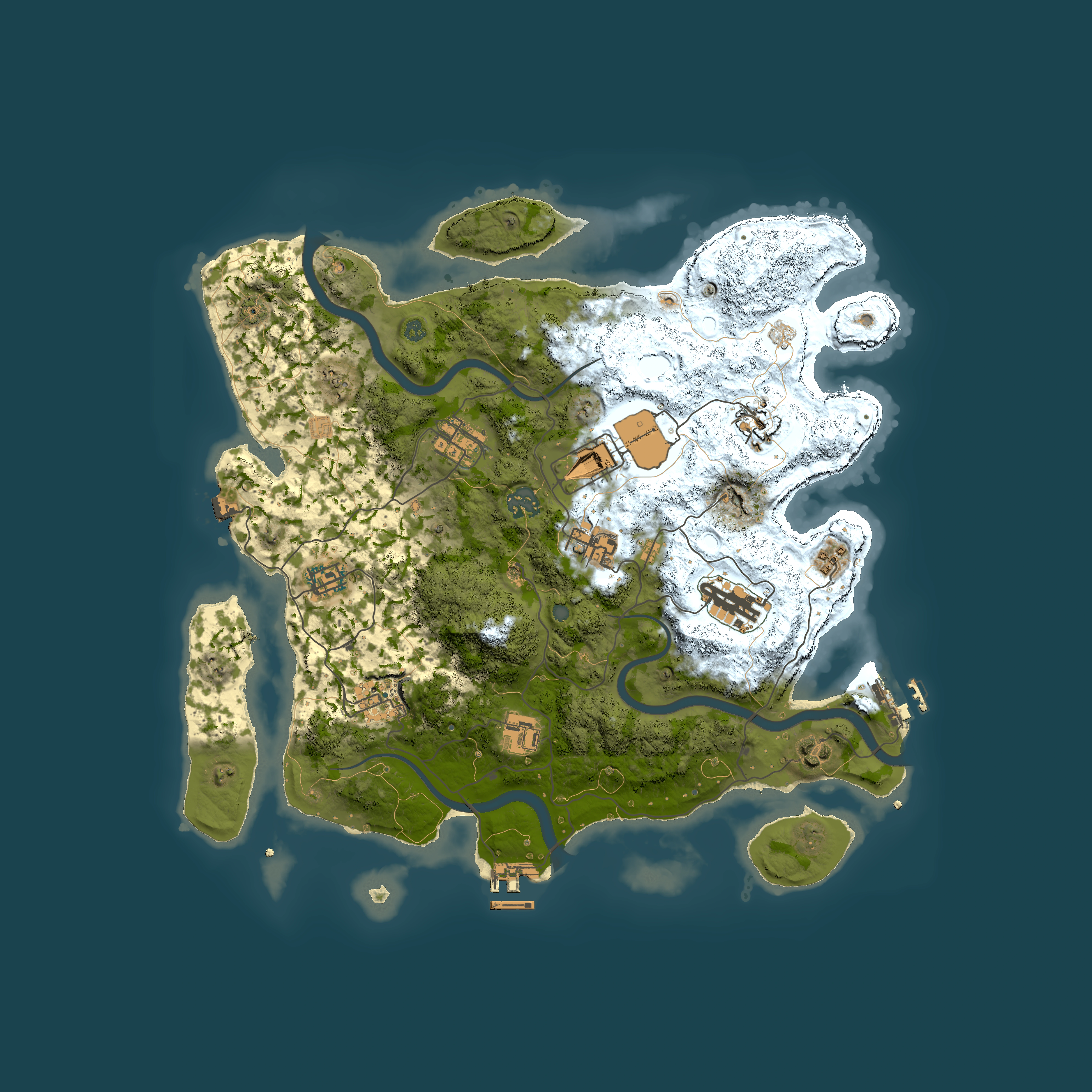 Full top-down render of Rust map seed 1169090401, 3850x3850m