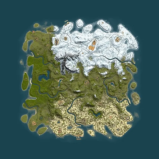 Rust map seed 245614912, 5950x5950m top-down preview