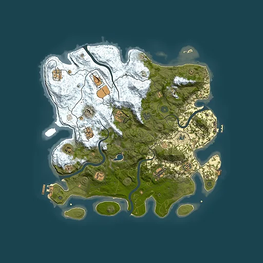 Rust map seed 2016876811, 4150x4150m top-down preview