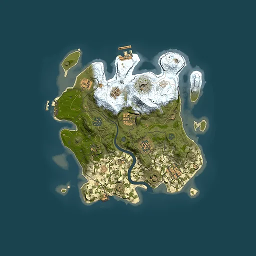 Rust map seed 1412811911, 3000x3000m top-down preview