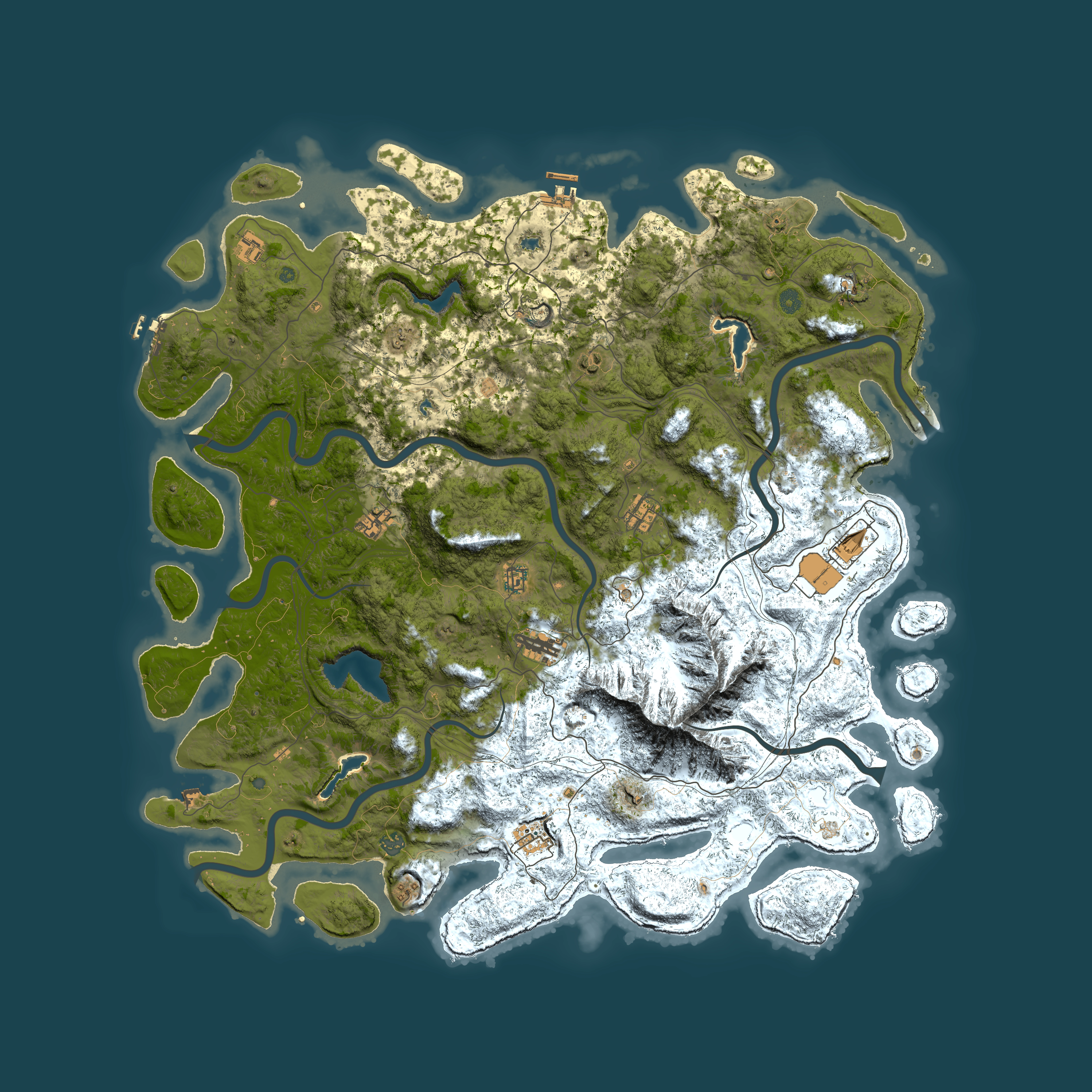 Full top-down render of Rust map seed 221529829, 5550x5550m