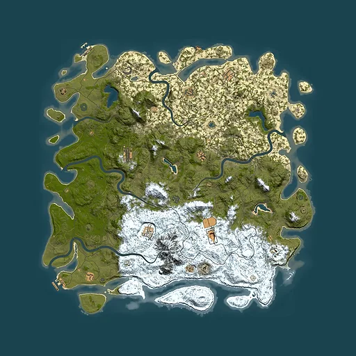 Rust map seed 1905581609, 5800x5800m top-down preview