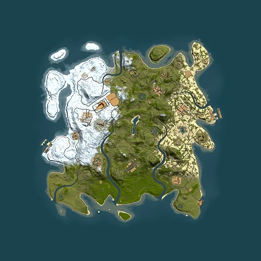 Rust map seed 1266474135, 4050x4050m top-down preview