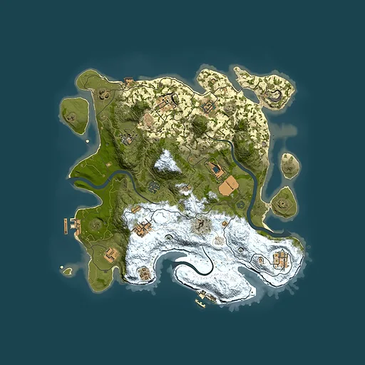 Rust map seed 465149667, 3600x3600m top-down preview